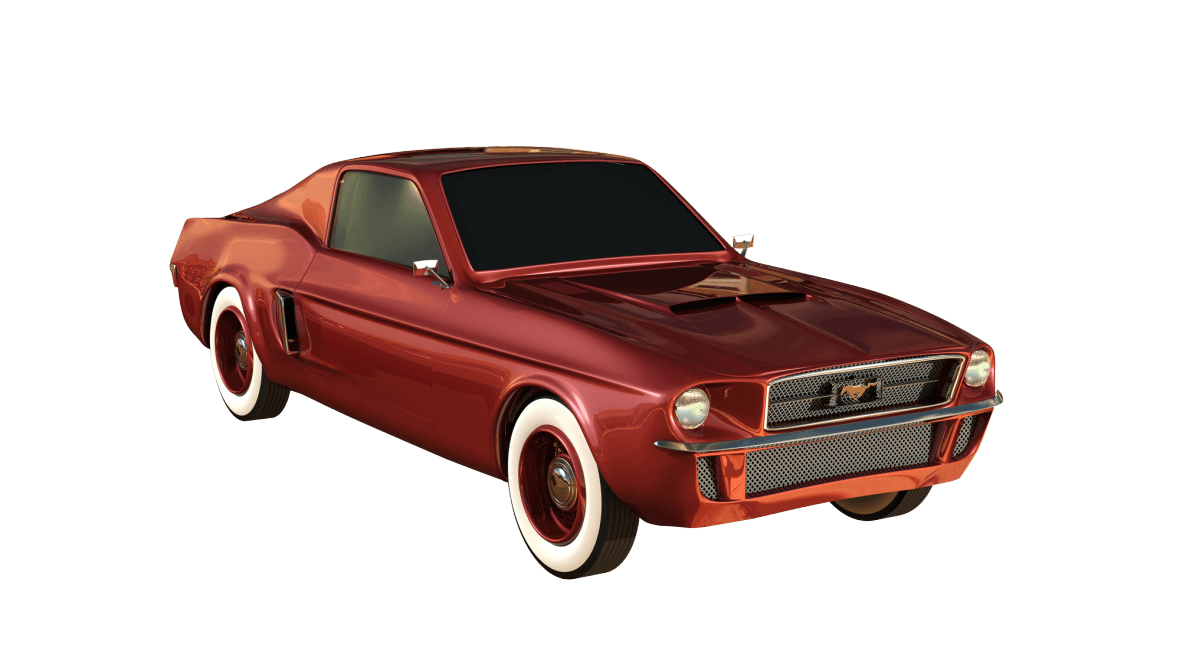 Ford Mustang fastback, product render